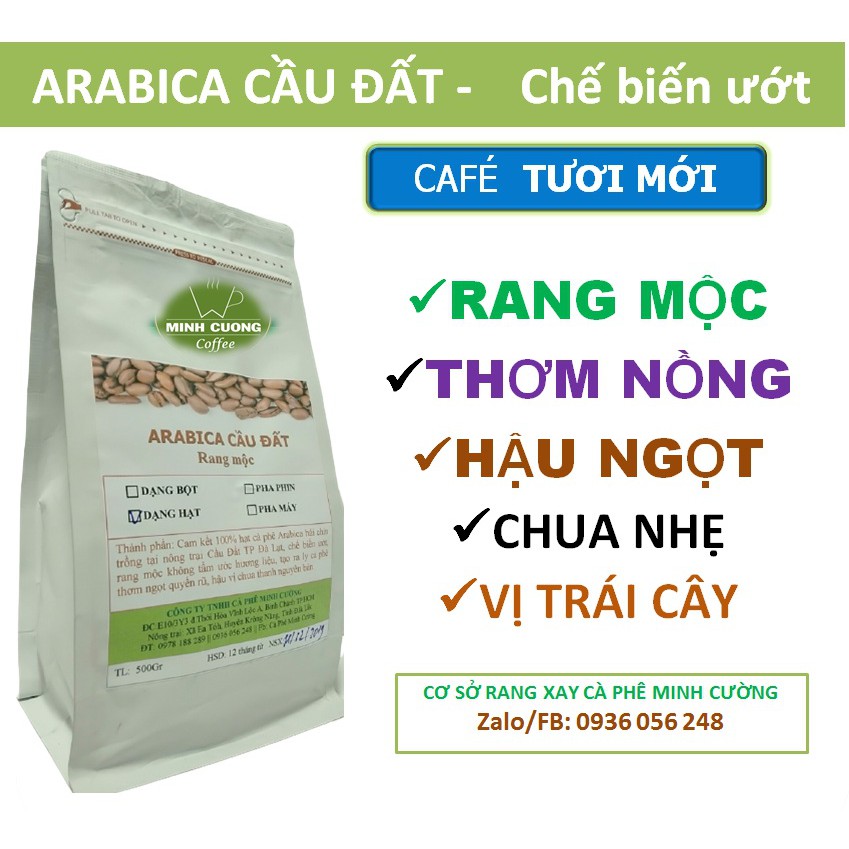 250Gr Arabica Cầu Đất rang mộc – cafe Arabica Thượng Hạng