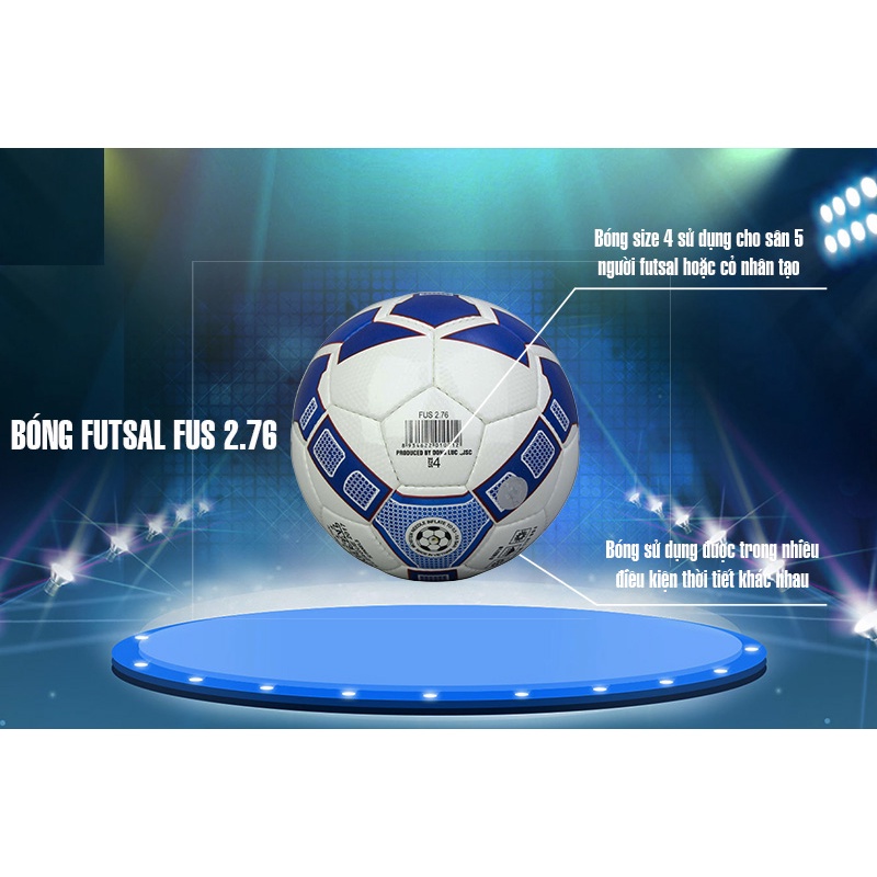 Bóng Động Lực FUS 2.76 SỐ 4 - Quả bóng đá đạt tiêu chuẩn thi đấu của FIFA, có kèm kim bơm và lưới