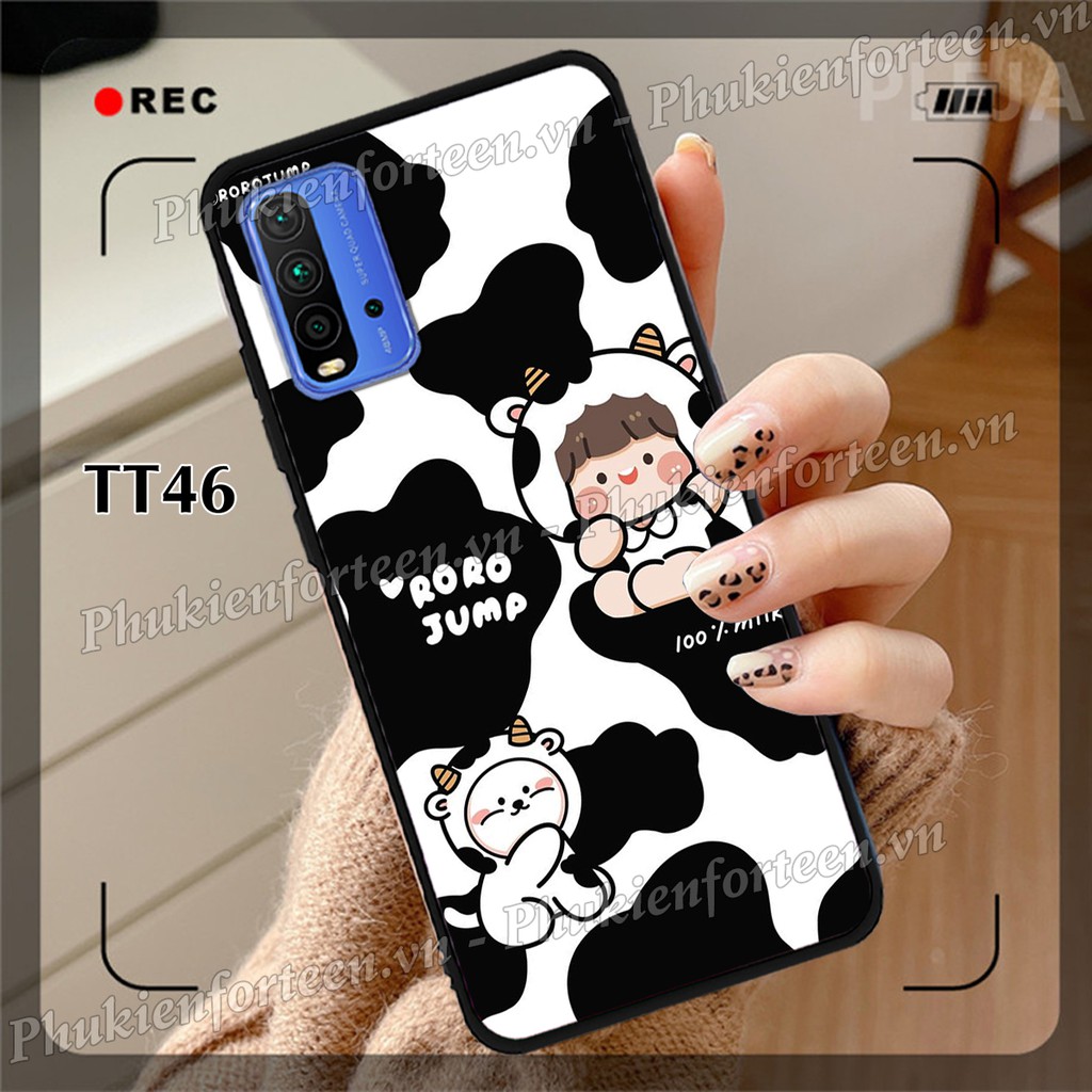 Ốp lưng Redmi 9T - Poco M3 in hình Bò sữa Cute hot trend dễ thương, chống bám bẩn.
