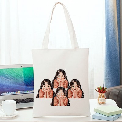 TÚI TOTE VẢI CANVAS ĐEO VAI CÔ GÁI TÓC XOĂN DỄ THƯƠNG