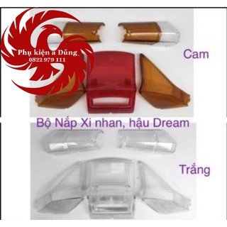 Nắp hậu, chụp đèn xi nhan Dream trắng / cam