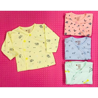 Áo Cotton NUBY HỌA TIẾT Vạt Lệch Chất Mềm Cho Bé 3-8KG