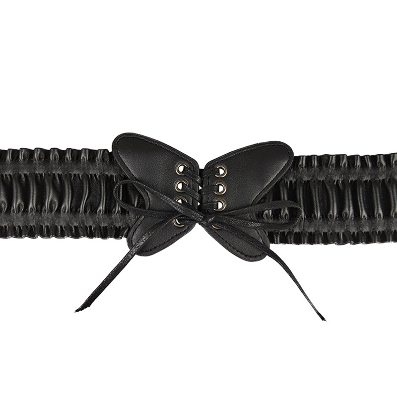 Thắt Lưng Da Co Giãn Định Hình Cơ Thể Màu Đen