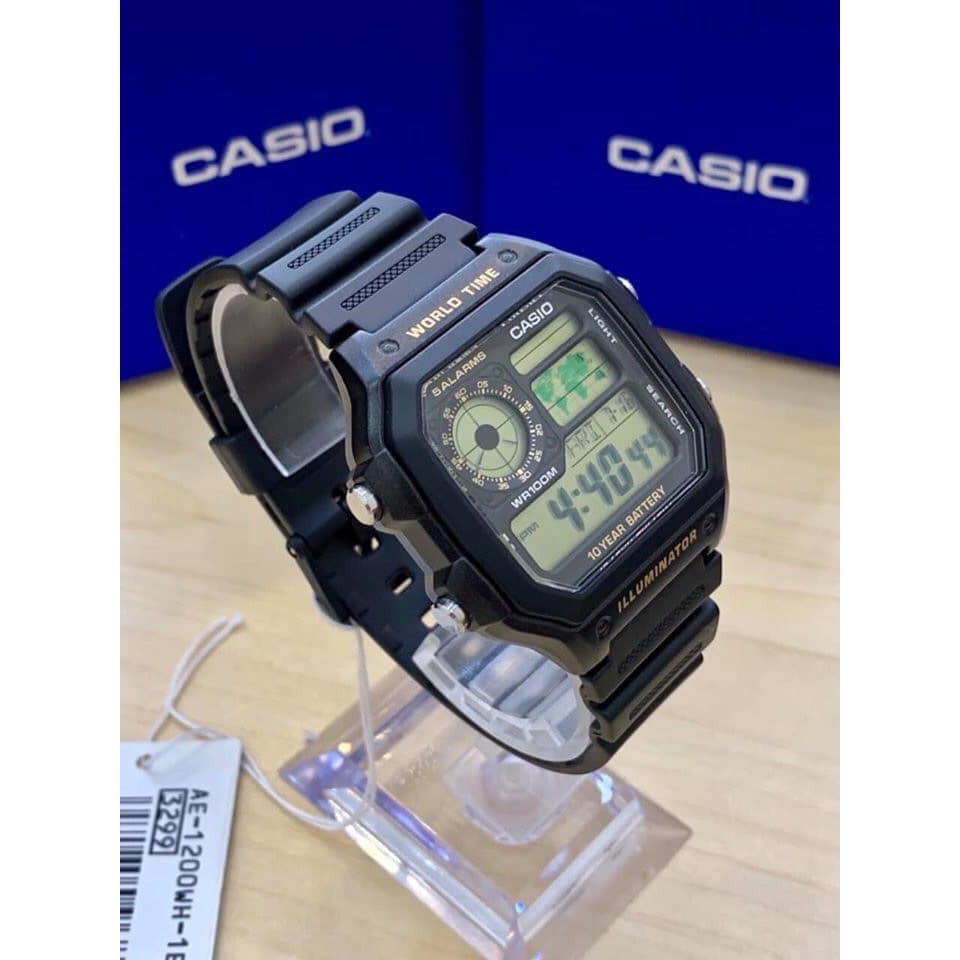 Đồng hồ nam casio chính hãng AE-1200WHD kính khoáng chống va đập - Chống Nước độ sâu 100m - bảo hành quốc tế 12 tháng