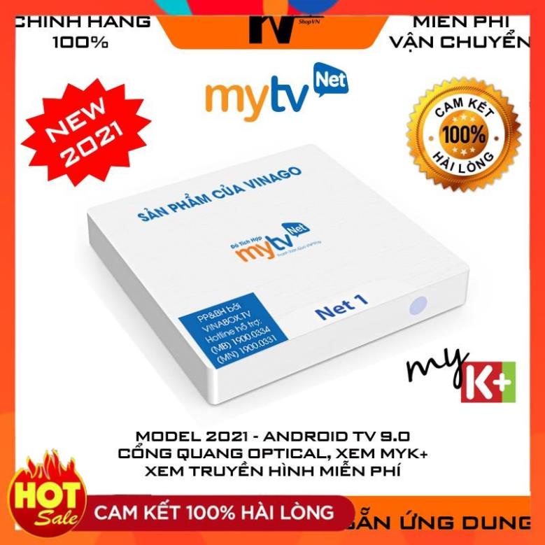 [Chính Hãng]Android Tivi Box Mytv Net1 Model 2021 Rom ATV9 có cổng quang tìm kiếm bằng giọng nói