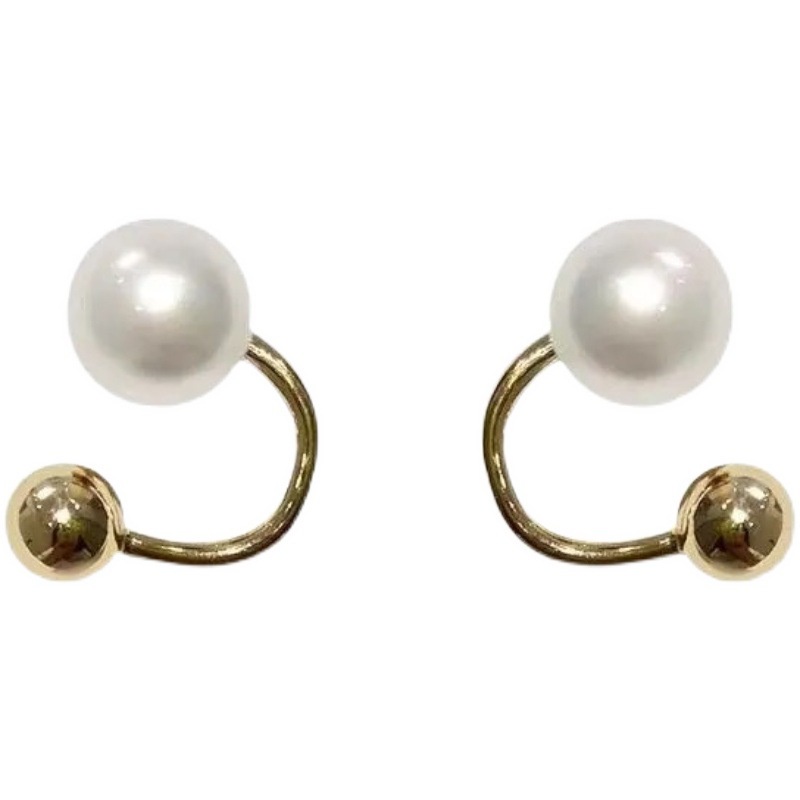 Khuyên tai đính ngọc trai nhân tạo thiết kế mới tinh tế thời trang cho nữ