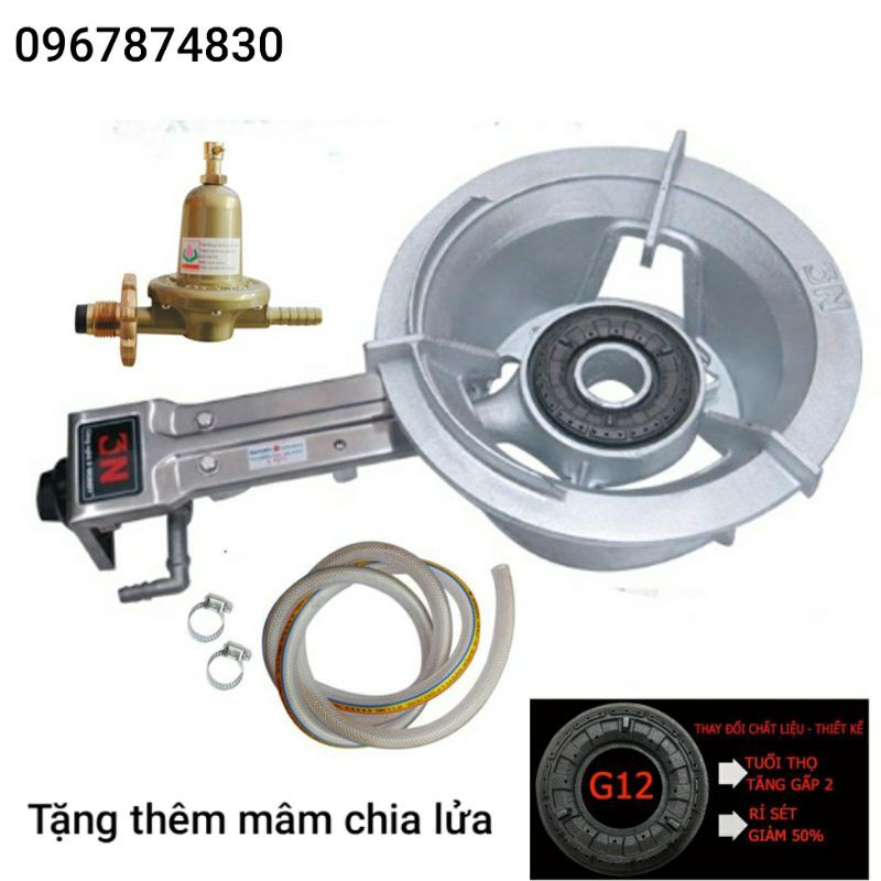 Bếp ga công nghiệp GaDo 3N + van dây tặng thêm 1 mâm chia lửa