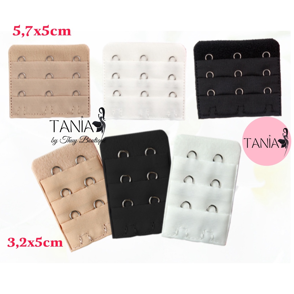 Miếng nối rộng tăng size áo ngực móc thép không gỉ TINIAN 2 móc cài 3 móc nới