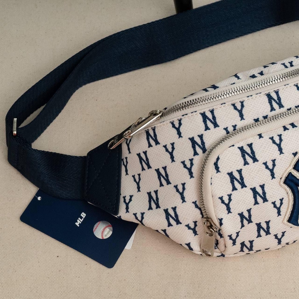 ✅  TÚI BAO TỬ MLB MONOGRAM HIP SACK NEW YORK YANKEES WHITE  BÁN CHẠY SỐ 1 | CÓ SẴN