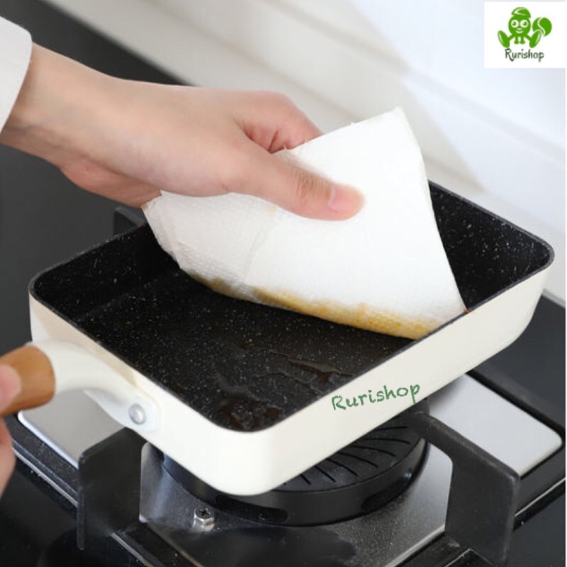 Set 2 cuộn khăn giấy lau bếp chuyên dụng Nhật Bản Nisshinbo_ dầy, dai ngay cả khi thấm nước.