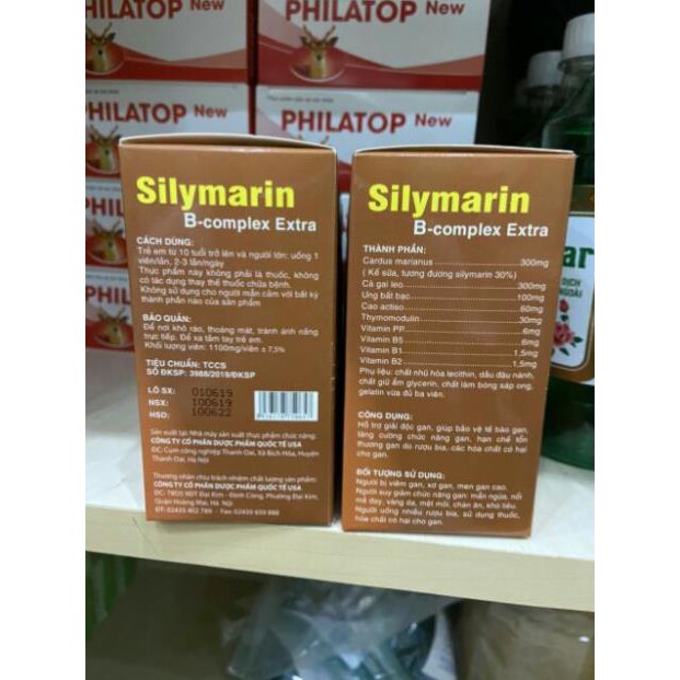 Viên bổ gan Silymarin B-Complex Extra (hộp 100 viên)