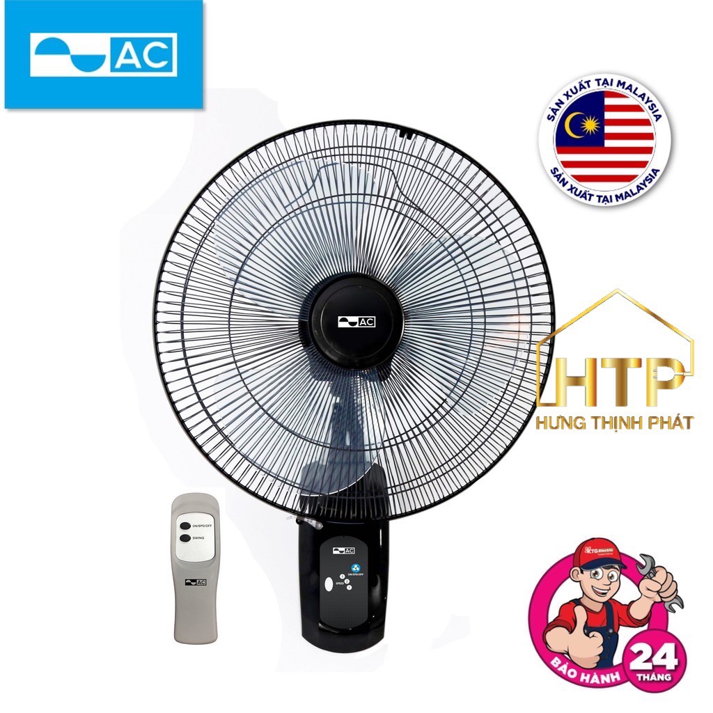 Quạt Treo Tường AC AWF01A163 [BH 24 THÁNG - CHÍNH HÃNG] Made in Malaysia, công suất 50W, remote điều khiển