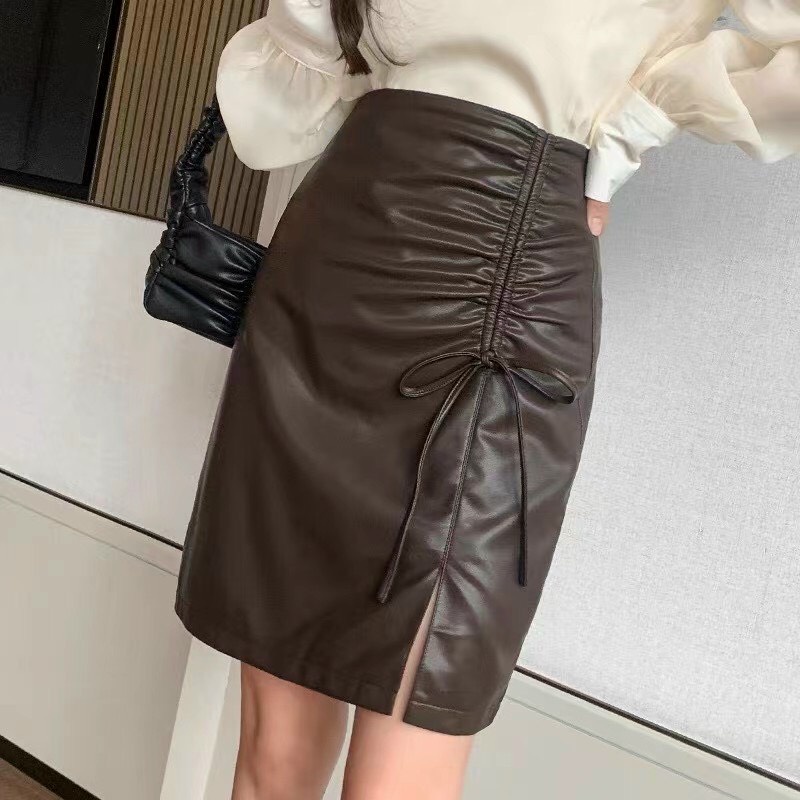Chân váy da rút dây hàng Quảng Châu