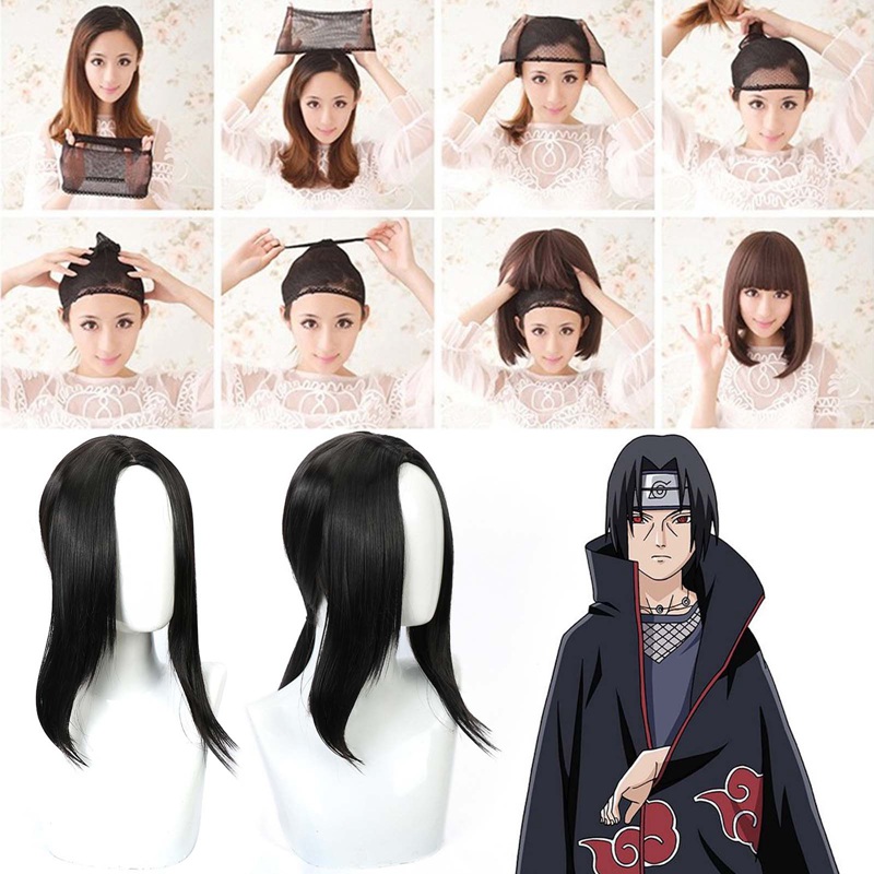 Guizhouqinae Tóc Giả Thẳng Dài 80cm Hóa Trang Nhân Vật Uchiha Itachi