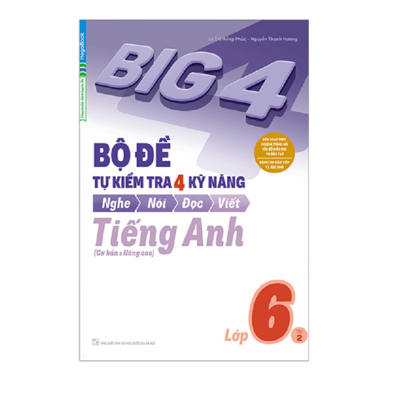 sách - Combo Big 4 Bộ Đề Tự Kiểm Tra 4 Kỹ Năng Tiếng Anh Lớp 6 ( 2 Tập)