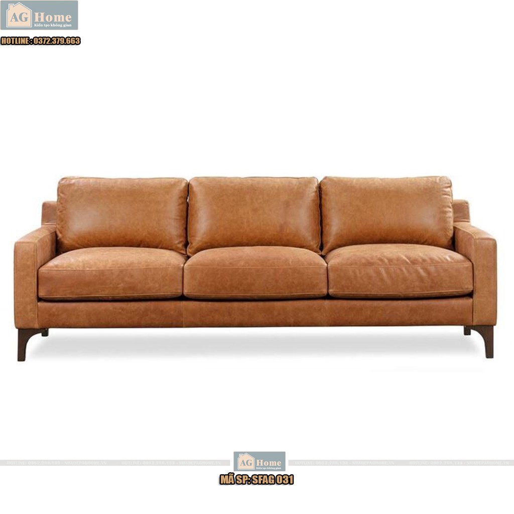 Ghế sofa văng bọc da cao cấp, kích thước 2,4m