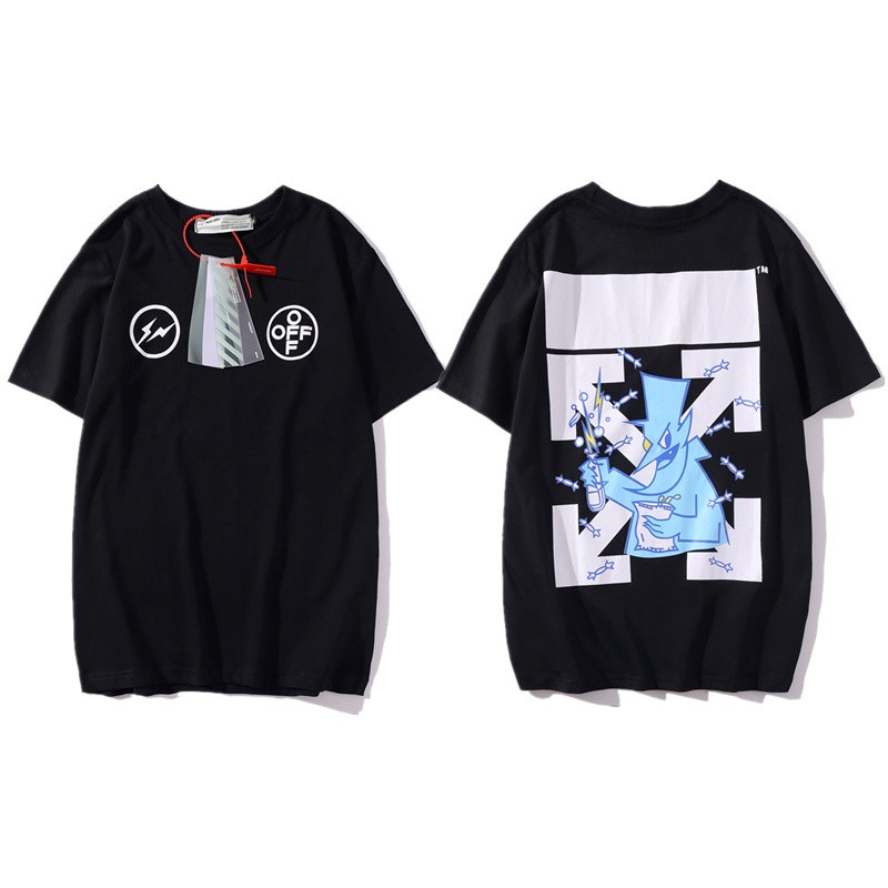 Áo Thun Tay Ngắn In Hoạ Tiết Off White Thời Trang Dành Cho Cặp Đôi