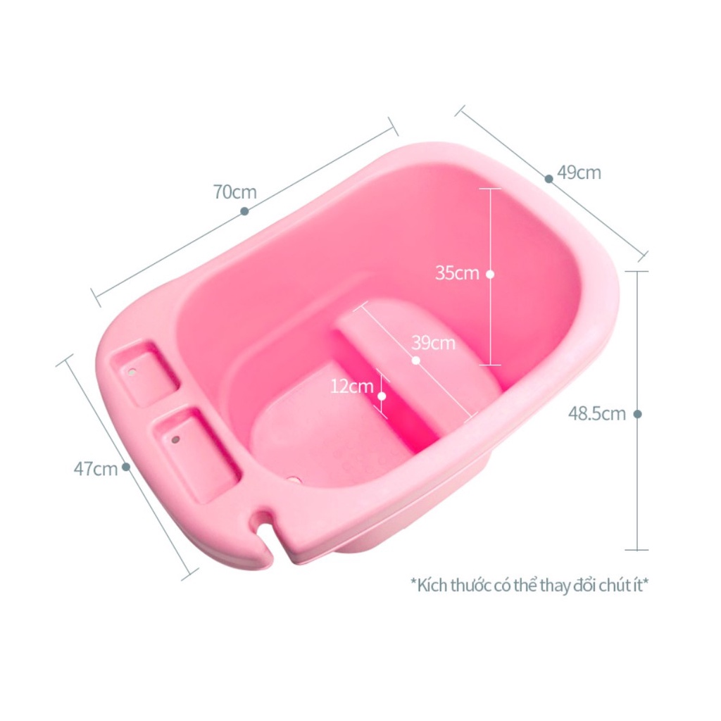 Bồn tắm cao cấp cho bé từ 8 tháng ~ 6 tuổi kích thước lớn chất liệu an toàn nhập khẩu Budsia HQ