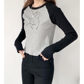 Áo Thun Lửng Tay Dài Thời Trang Dành Cho Nữ