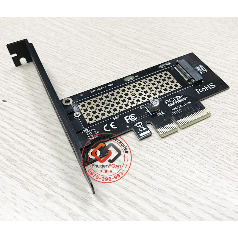 Card lắp SSD M.2 NVMe PCIe 2280 to PCI-E 4X