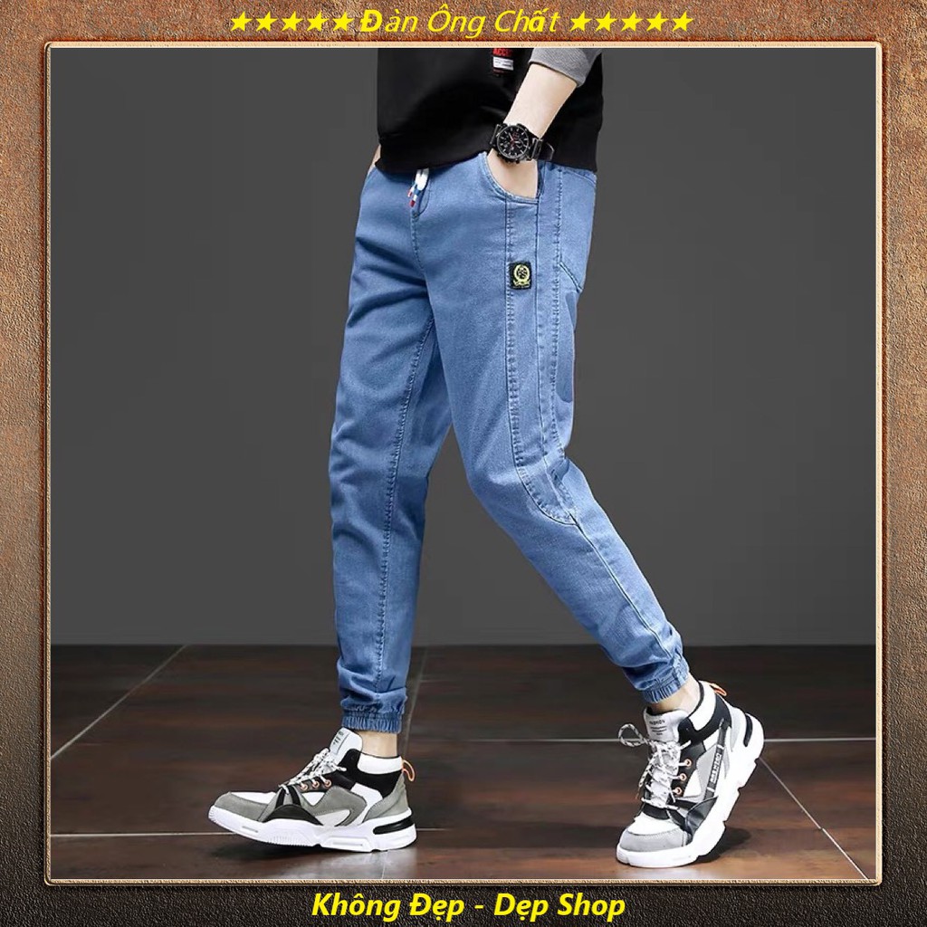 [ Nhập Mã DANODOC13 Giảm 20K ] Quần Jean Nam Jogger chất vải mềm mịn 3 màu Đen - Xám - Xanh