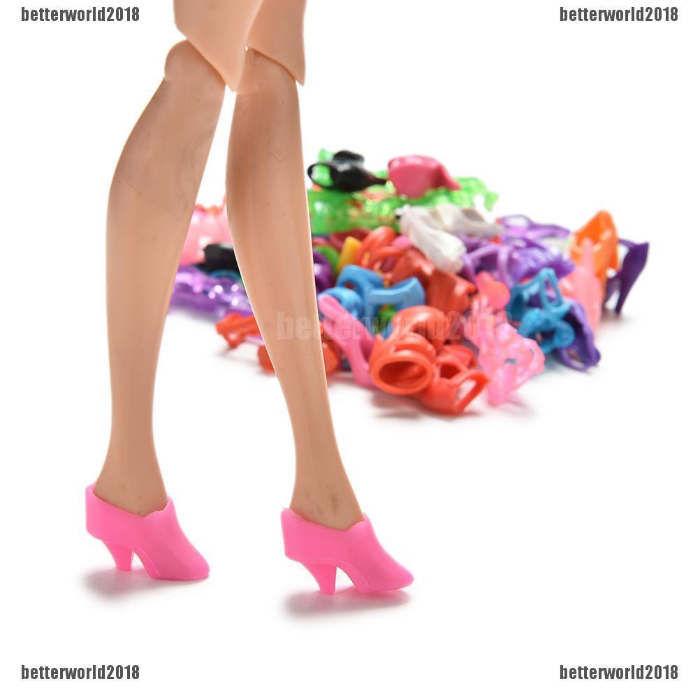Set 40 Đôi Giày Cao Gót Xinh Xắn Cho Búp Bê Barbie