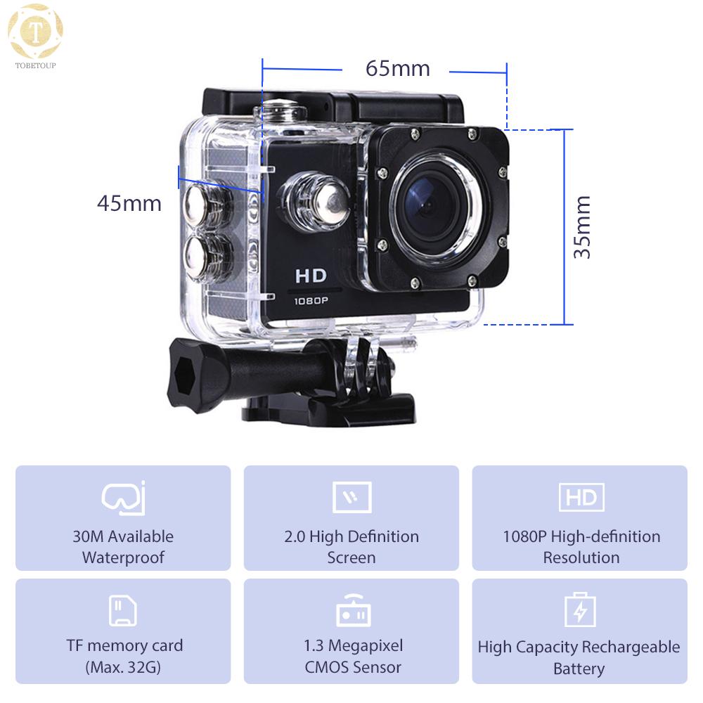 Shipped within 12 hours】 Outdoor 2.0” LCD Screen 1080P High Definition Camera Scouting Video Camera Supported 32G(Max.) T-F Card Waterproof Design for Sport Cycling Camera [TO]