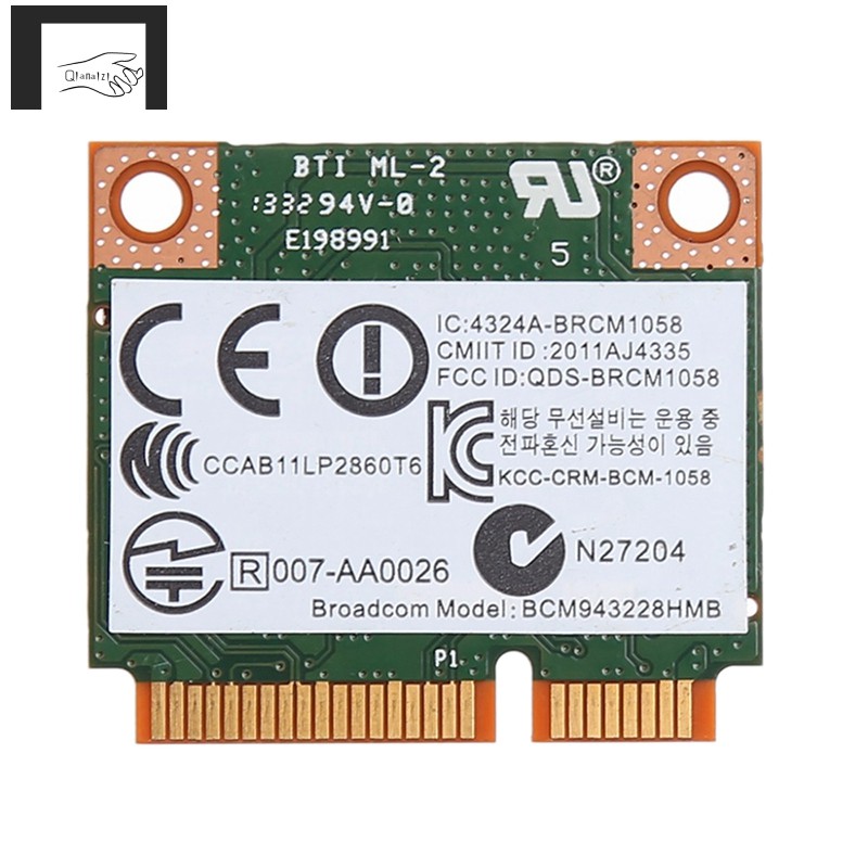 Card Wifi 4.0 Không Dây 2.4+5g 300m 802.11a/b/g/n Mini Pci-E Cho Hp Bcm94328H 7g