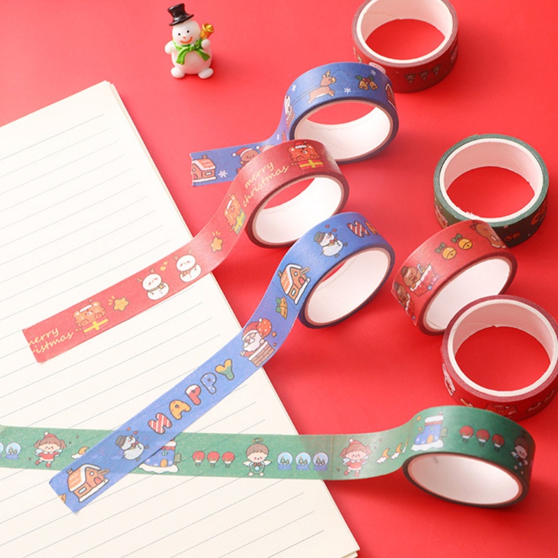 Băng Keo Siêu Dính Họa Tiết Hoạt Hình Giáng Sinh Trang Trí Sổ Tay