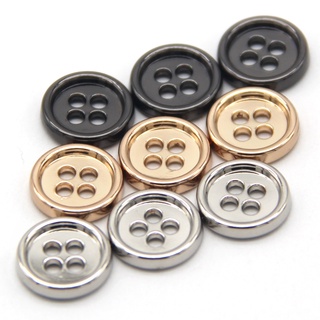 Set 10 nút áo kim loại 11mm 4 lỗ chất lượng cao