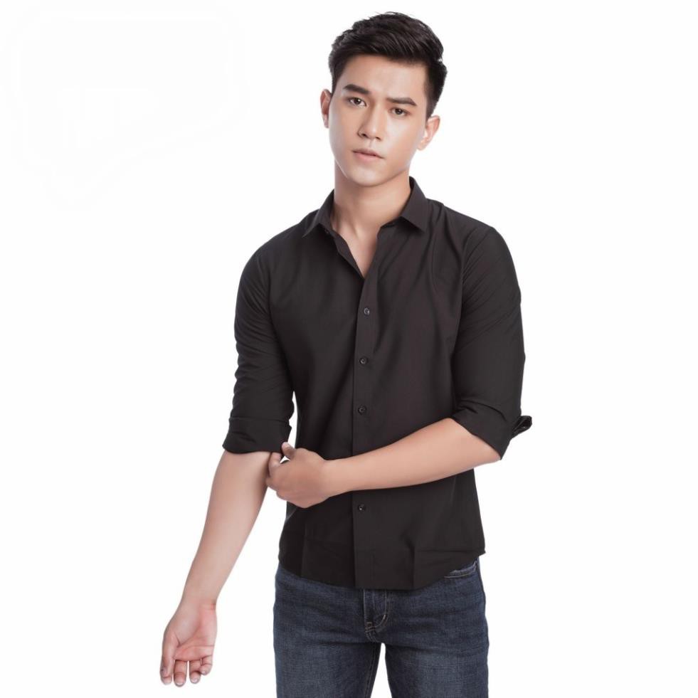 [Mã FAMAYMA2 giảm 10K đơn 50K] áo sơ mi nam Trắng không nhăn SML- Sơ mi nam màu Trắng dáng ôm Body hàn quốc Cao Cấp | BigBuy360 - bigbuy360.vn