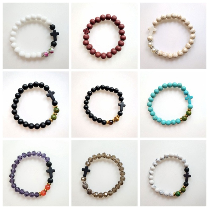 Vòng Tay Chuỗi Hạt Đá Nham Thạch 8mm Dành Cho Nam Và Nữ