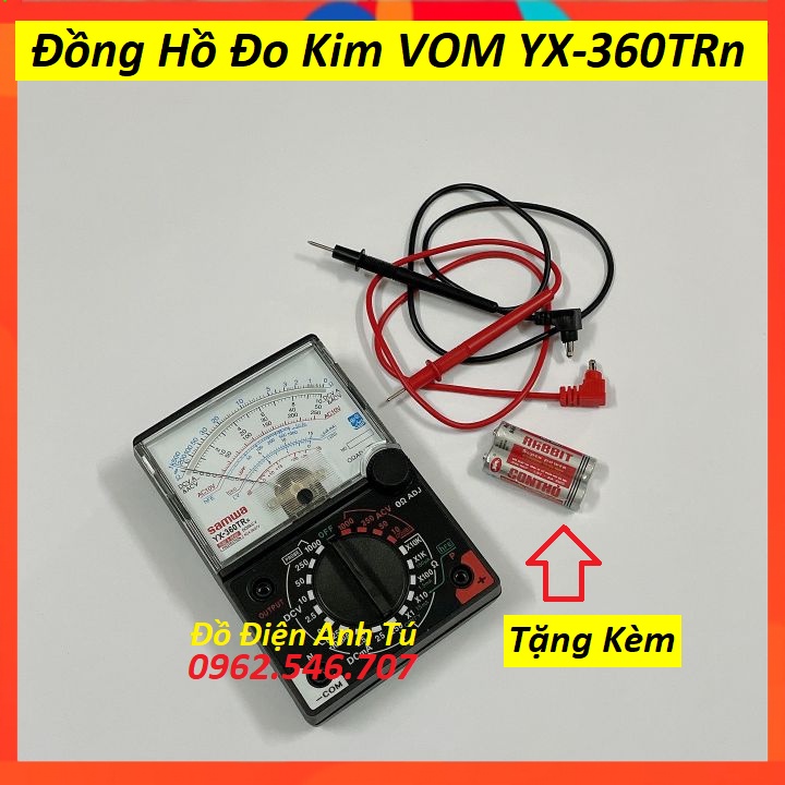 Đồng Hồ Đo Vạn Năng Kim VOM YX-360TRn (TẶNG KÈM PIN ) , Đồng hồ vạn năng SAMWA, Đồng hồ đo điện vạn năng