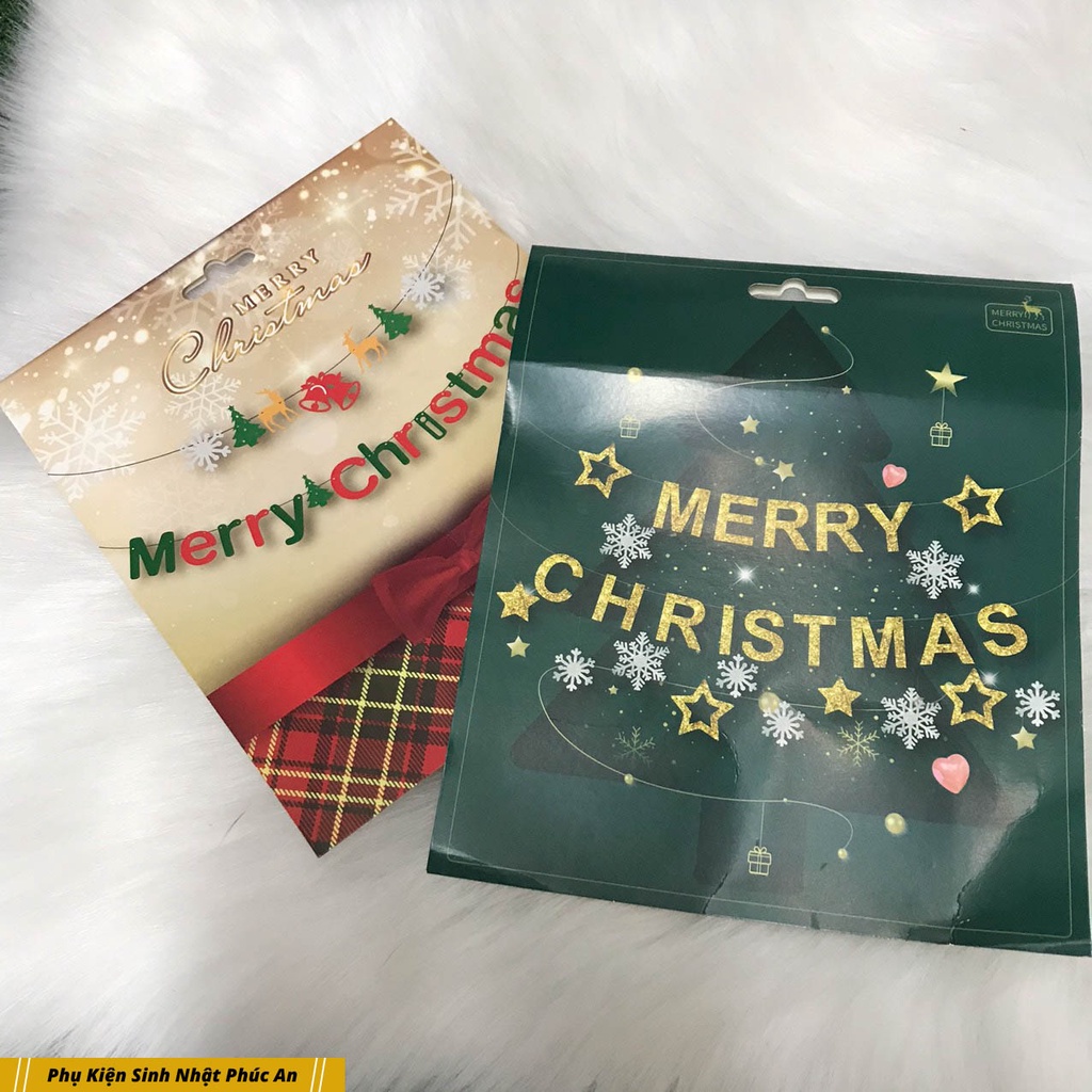 Dây Chữ Merry Christmas Dạng Chữ Kiểu Trang Trí Giáng Sinh Noel (Đã Kèm Dây Treo)