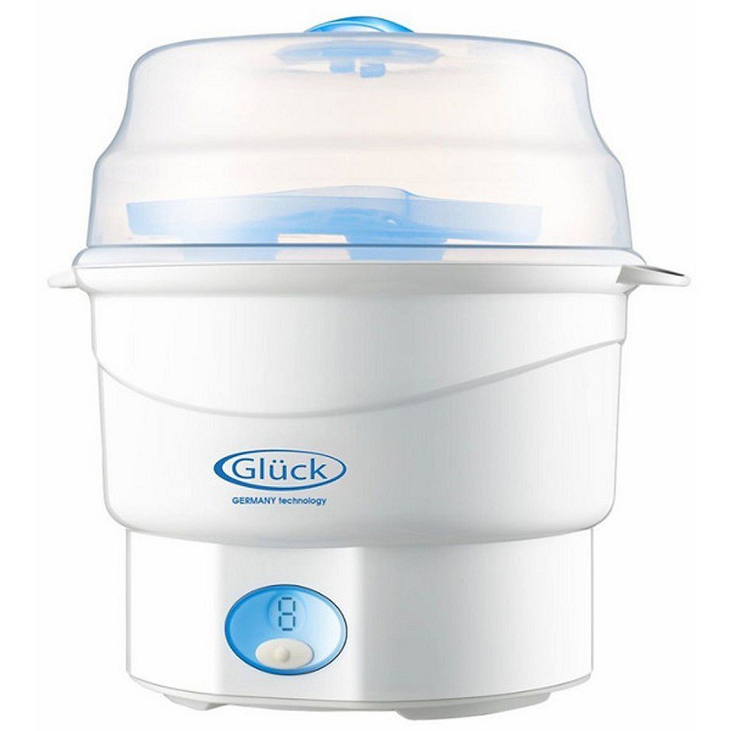 Máy Tiệt Trùng Bình Sữa Bằng Hơi Nước Gluck Baby GX06 - Trắng - Hàng thanh lý shop giá tốt - Hàng mới 100%, chính hãng