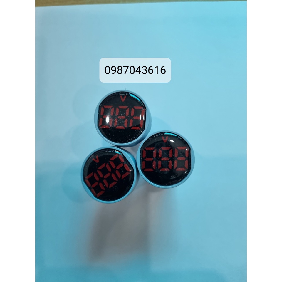 Đèn báo vôn, đèn báo hiển thị điện áp phi 22mm