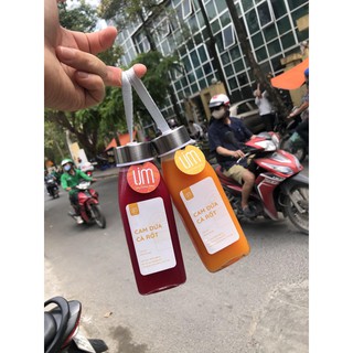 Chai vuông thủy tinh nắp dây 350ml
