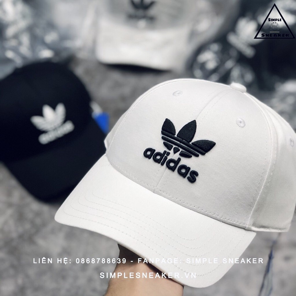 Mũ Lưỡi Trai FREESHIP Adidas Classic Trefoil Basball Cap Chính Hãng - Nón Adidas Đen Trắng Auth [FJ2544 - EC3603]