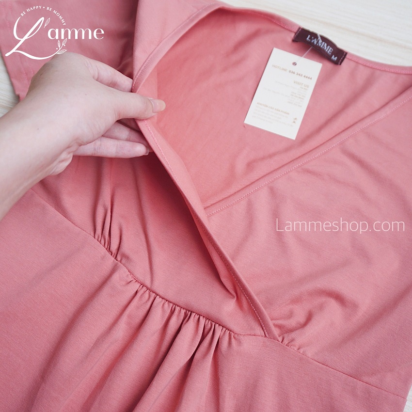 Đồ bộ bầu sau sinh (B10) thiết kế cho bé ti 100% cotton thoáng mát by LAMME
