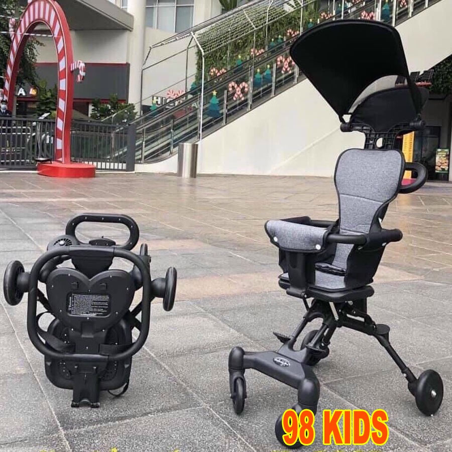 Xe đẩy cho bé du lịch siêu thị gấp gọn xe đẩy 2 chiều trẻ em [XD2CGG]