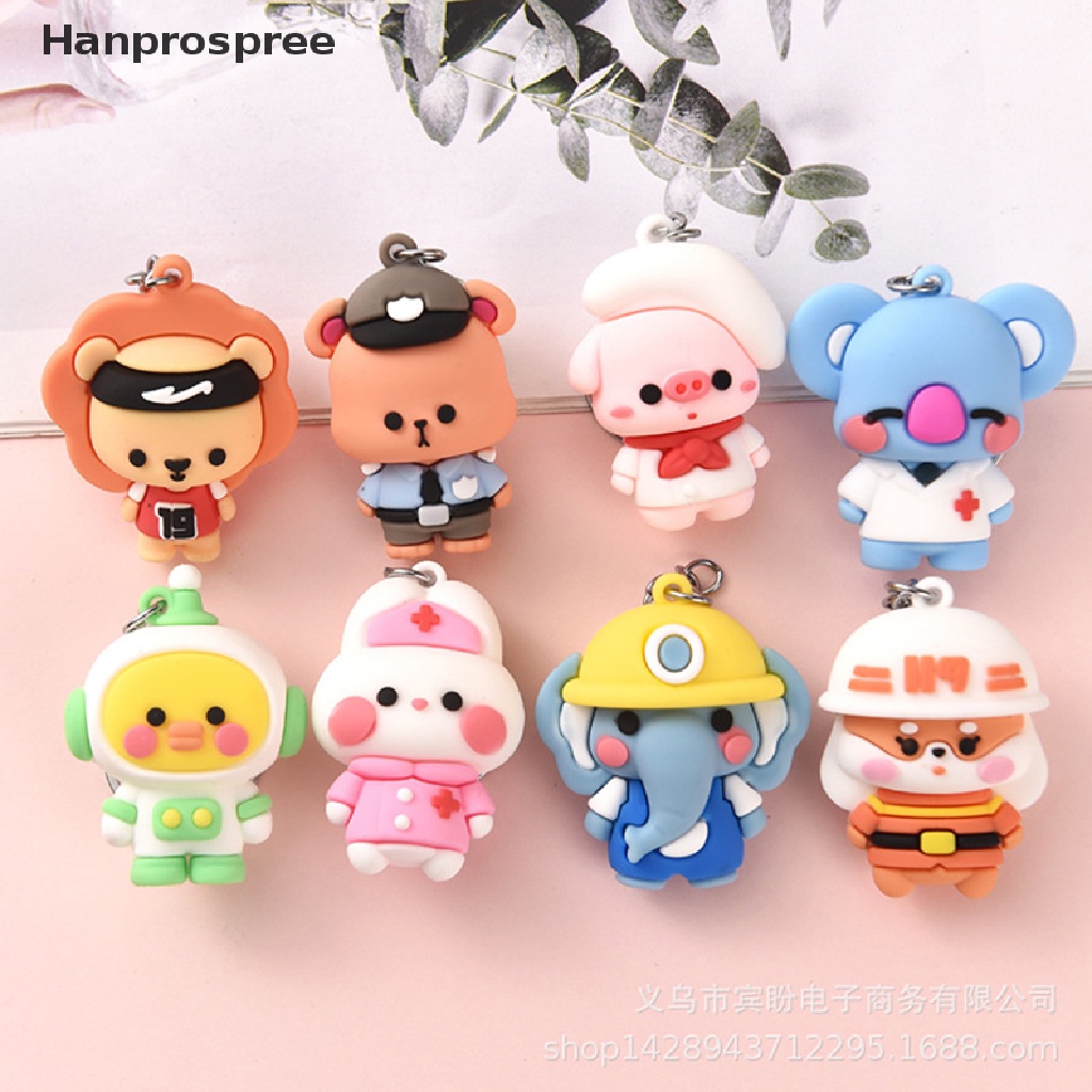 Hanprospree &gt; Móc Khóa Búp Bê Hoạt Hình Ba Chiều Bằng Nhựa Mềm Sáng Tạo