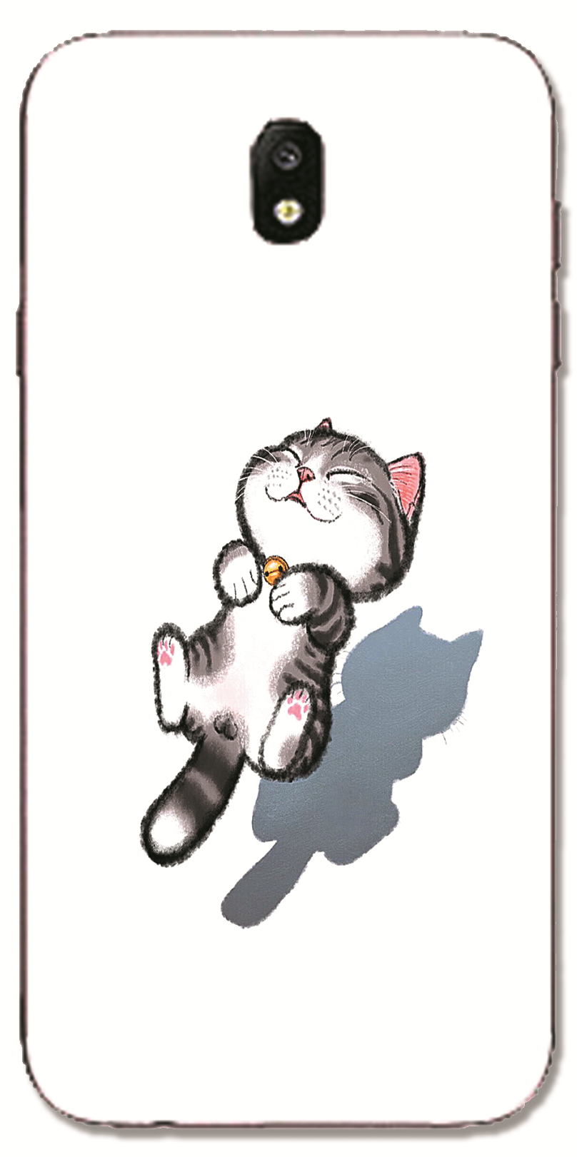 Samsung Galaxy J3 J5 J7 2017/J330 J530 J730/J2 Pro 2018 J7 J5 INS Cute Cartoon Little Cat Soft Silicone TPU Phone Casing Lovely Graffiti Case Back Cover Couple