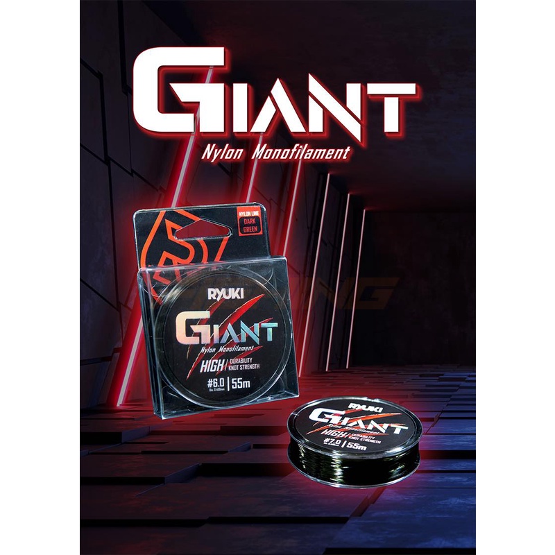 Trục Săn Hàng Ryuki GIANT, cước trục câu cá, trục nilon chính hãng Ryuki