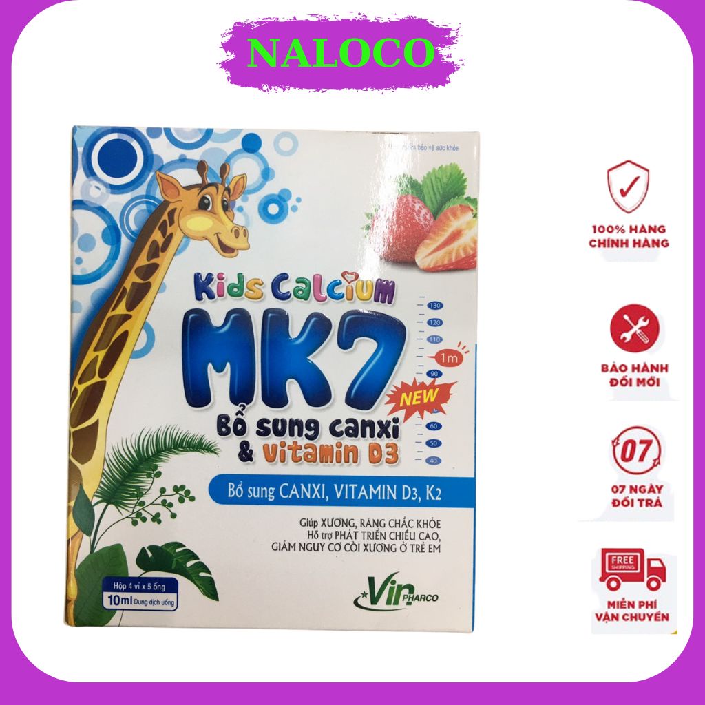 Canxi nano cho bé Canxi nano mk7 d3k2 20 ống x 10ml