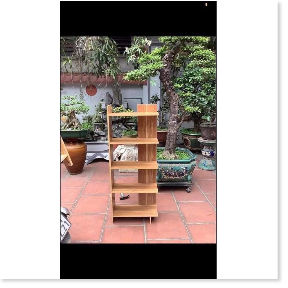 Kệ Sách Gỗ 5 Tầng - Kệ gỗ góc tường