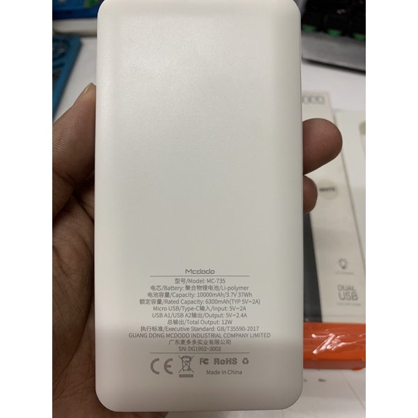 Sạc dự phòng Mcdodo 10.000mAh Hummingbird Series