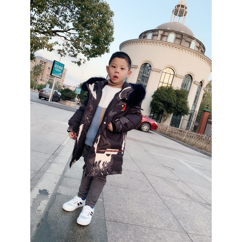 Áo Khoác Phao rằn ri Bé Trai 1m1-1m68 Phong Cách Hàn Quốc