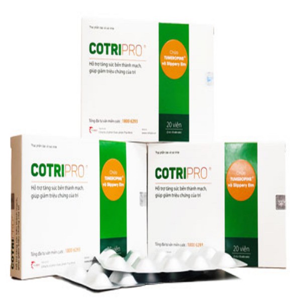 COTRIPRO – Hỗ trợ điều trị trĩ nội, trĩ ngoại, tăng sức bền thành mạch (20 viên)