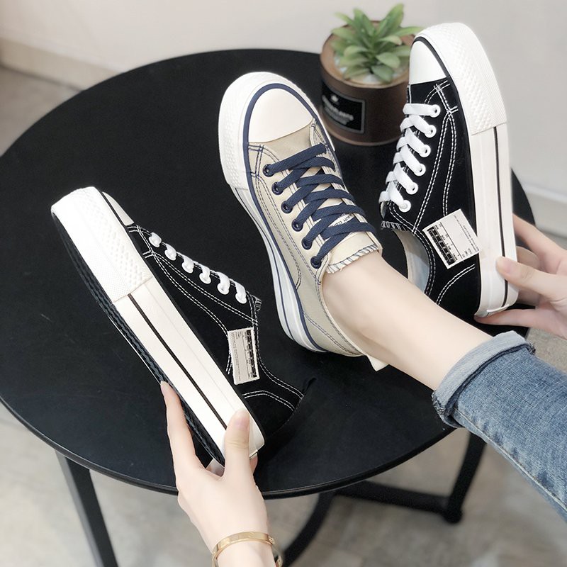 [Ready stock] Men's and women's canvas shoes fashion all-match lightweight flat-heel canvas shoes Korean fashion espadrilles