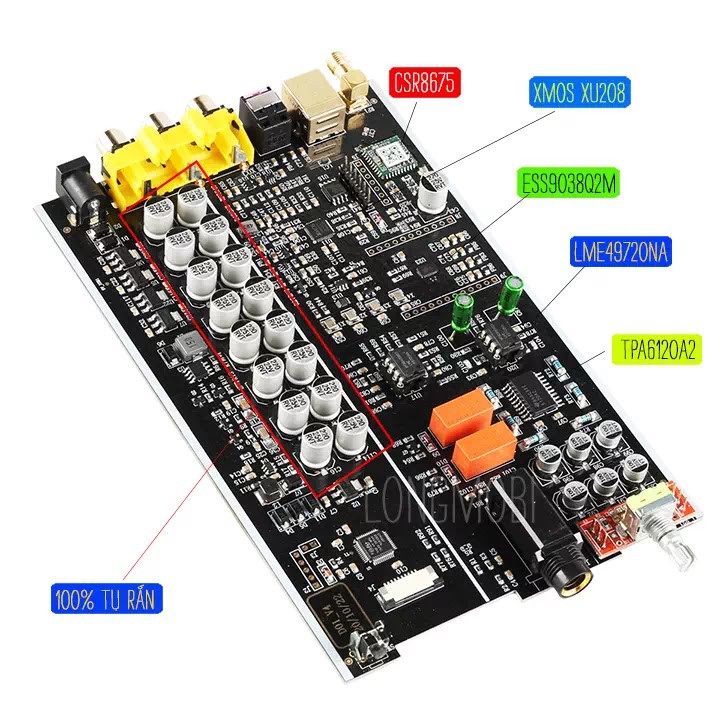 Giải Mã FX-Audio DAC D01 - Bản Nâng Cấp DAC X7- Giải Mã 32 Bit/768Khz/ DSD512